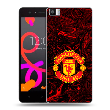 Силиконовый чехол на BQ Aquaris M5 с принтом Manchester United