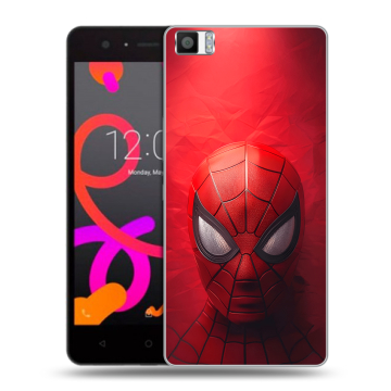 Силиконовый чехол на BQ Aquaris M5 с принтом Spiderman Человек паук
