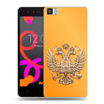 Силиконовый чехол на BQ Aquaris M5 с принтом Герб Флаг России