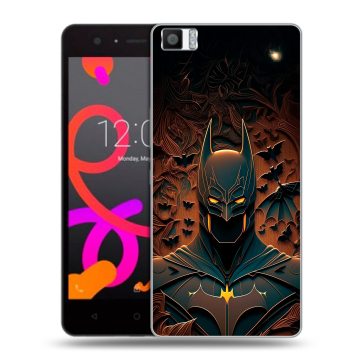 Силиконовый чехол на BQ Aquaris M5 с принтом Batman Бэтмен