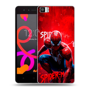 Силиконовый чехол на BQ Aquaris M5 с принтом Spiderman Человек паук Силиконовый чехол на BQ Aquaris M5 с принтом Spiderman Человек паук