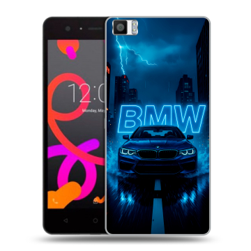 Силиконовый чехол на BQ Aquaris M5 с принтом BMW БМВ