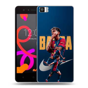 Силиконовый чехол на BQ Aquaris M5 с принтом Барселона Barca Yamal Силиконовый чехол на BQ Aquaris M5 с принтом Барселона Barca Yamal