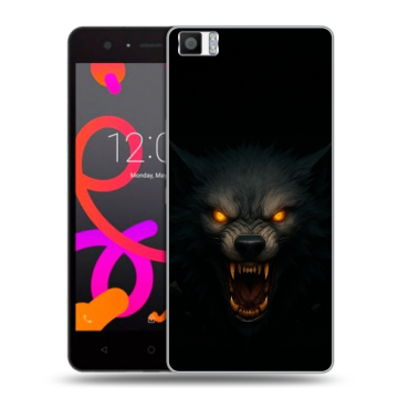 Силиконовый чехол на BQ Aquaris M5 с принтом Волк