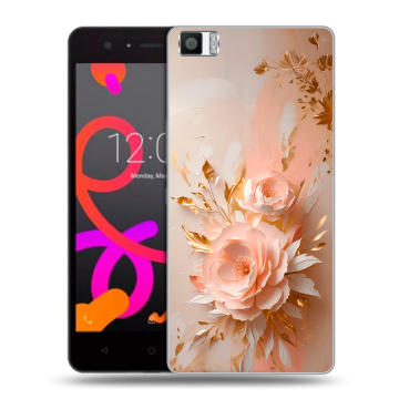 Силиконовый чехол на BQ Aquaris M5 с принтом женский