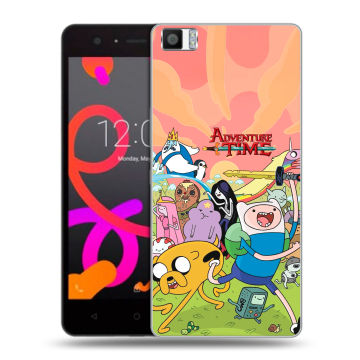 Силиконовый чехол на BQ Aquaris M5 с принтом Adventure time Время приключений