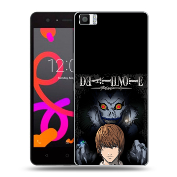 Силиконовый чехол на BQ Aquaris M5 с принтом Death note Тетрадь смерти