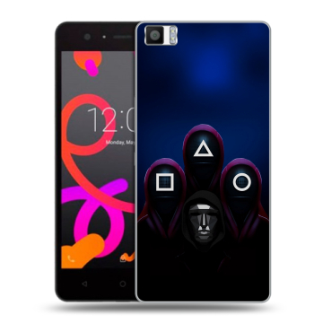 Силиконовый чехол на BQ Aquaris M5 с принтом Игра Кальмара