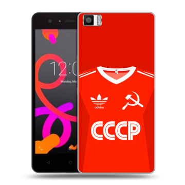 Силиконовый чехол на BQ Aquaris M5 с принтом Флаг Герб СССР