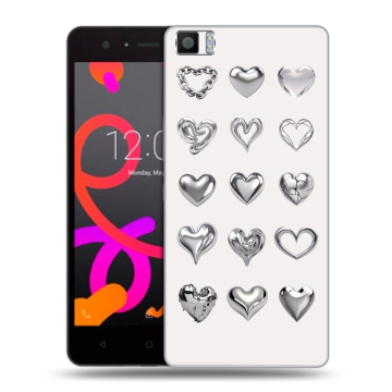 Силиконовый чехол на BQ Aquaris M5 с принтом Y2K сердечки Силиконовый чехол на BQ Aquaris M5 с принтом Y2K сердечки