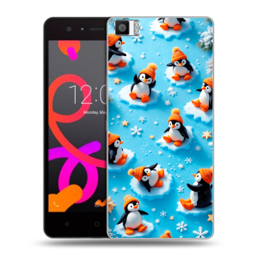 Силиконовый чехол на BQ Aquaris M5 с принтом Новый год