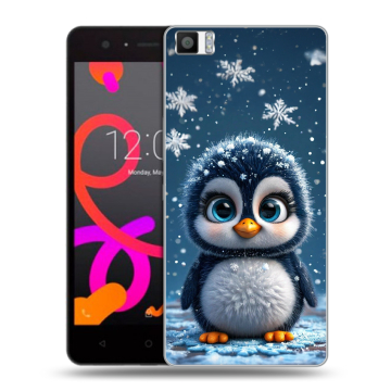 Силиконовый чехол на BQ Aquaris M5 с принтом Новый год