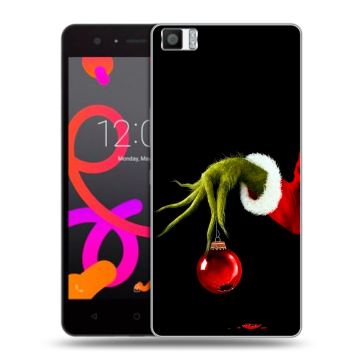Силиконовый чехол на BQ Aquaris M5 с принтом Новый год Гринч