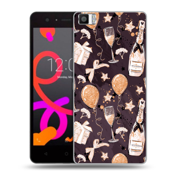 Силиконовый чехол на BQ Aquaris M5 с принтом Новый год
