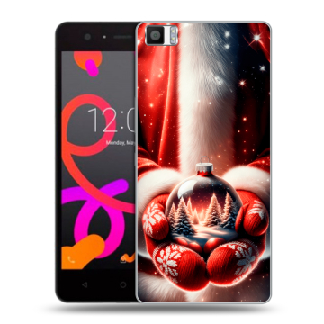 Силиконовый чехол на BQ Aquaris M5 с принтом Новый год