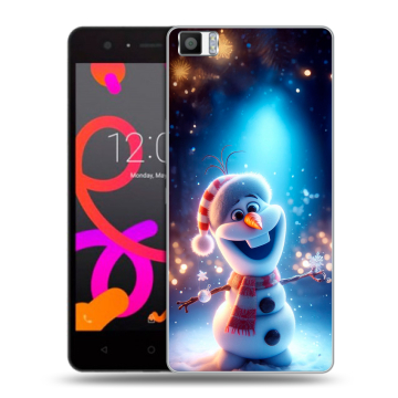 Силиконовый чехол на BQ Aquaris M5 с принтом Новый год