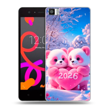 Силиконовый чехол на BQ Aquaris M5 с принтом Новый год