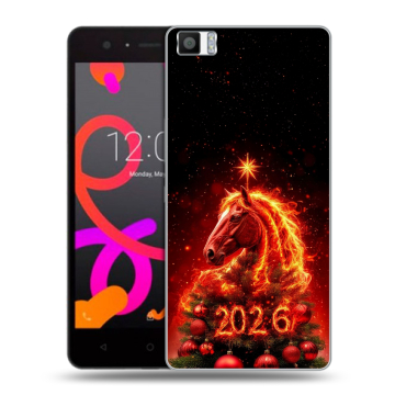 Силиконовый чехол на BQ Aquaris M5 с принтом Новый год