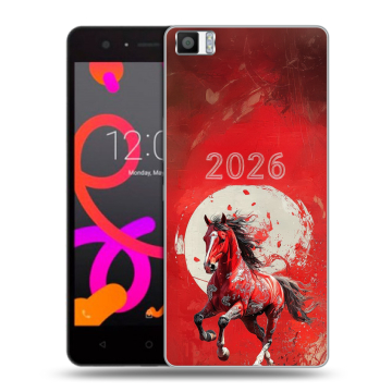 Силиконовый чехол на BQ Aquaris M5 с принтом Новый год