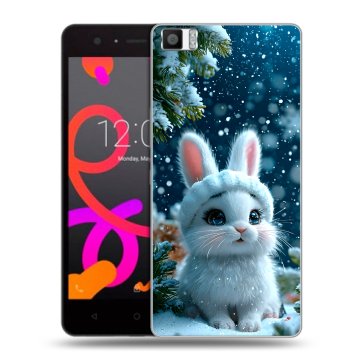 Силиконовый чехол на BQ Aquaris M5 с принтом Новый год
