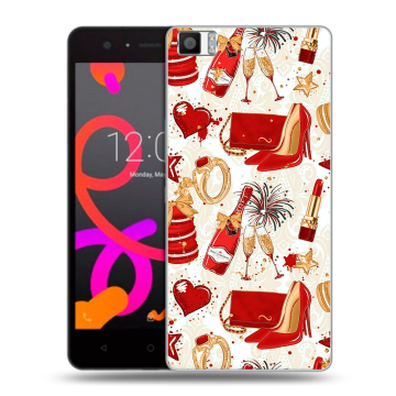 Силиконовый чехол на BQ Aquaris M5 с принтом Новый год