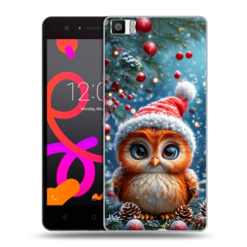Силиконовый чехол на BQ Aquaris M5 с принтом Новый год