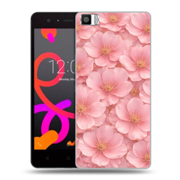 Силиконовый чехол на BQ Aquaris M5 с принтом женский