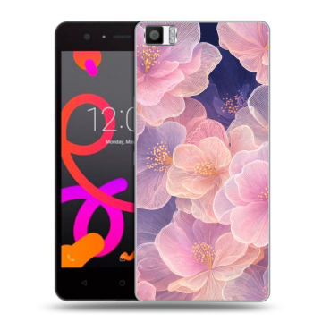Силиконовый чехол на BQ Aquaris M5 с принтом женский