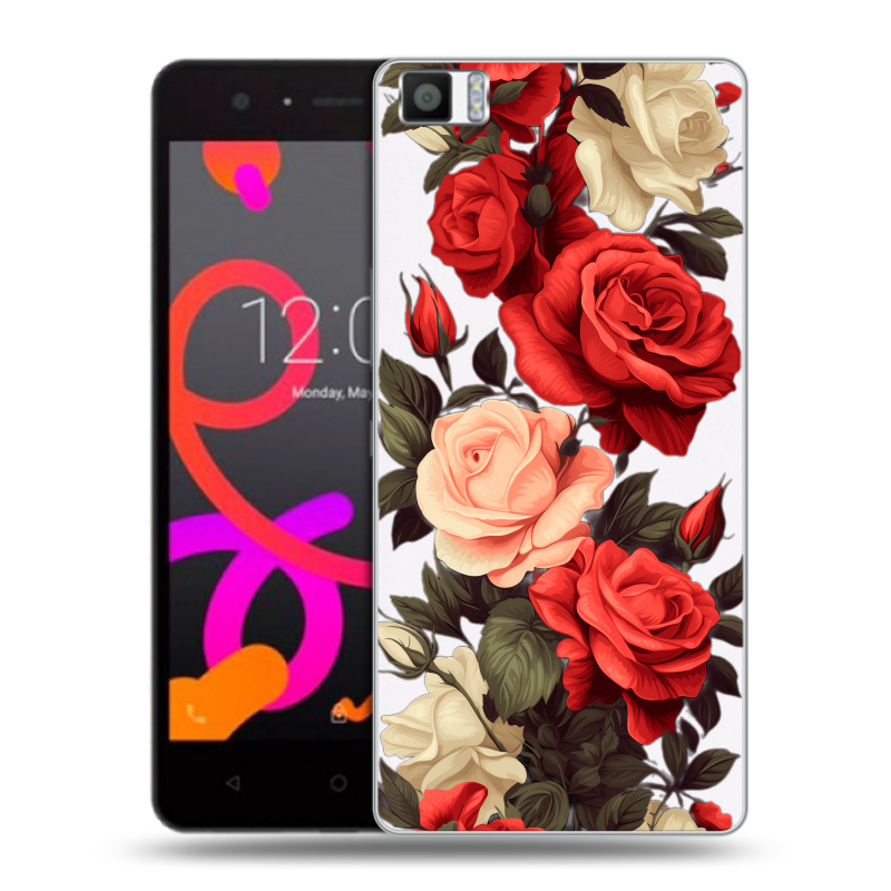 Силиконовый чехол на BQ Aquaris M5 с принтом Розы Силиконовый чехол на BQ Aquaris M5 с принтом Розы
