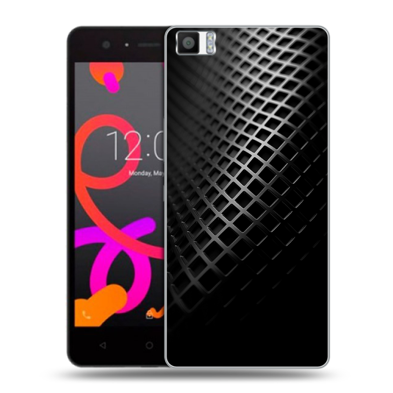 Силиконовый чехол на BQ Aquaris M5 с принтом Текстура металла Силиконовый чехол на BQ Aquaris M5 с принтом Текстура металла