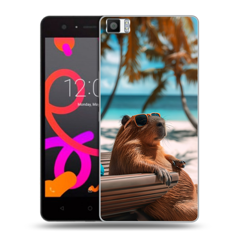 Силиконовый чехол на BQ Aquaris M5 с принтом Капибара Силиконовый чехол на BQ Aquaris M5 с принтом Капибара