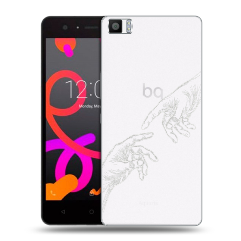 Силиконовый чехол на BQ Aquaris M5 с принтом Сотворение мира Силиконовый чехол на BQ Aquaris M5 с принтом Сотворение мира