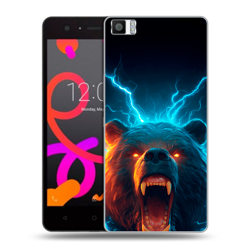 Силиконовый чехол на BQ Aquaris M5 с принтом Медведь Силиконовый чехол на BQ Aquaris M5 с принтом Медведь