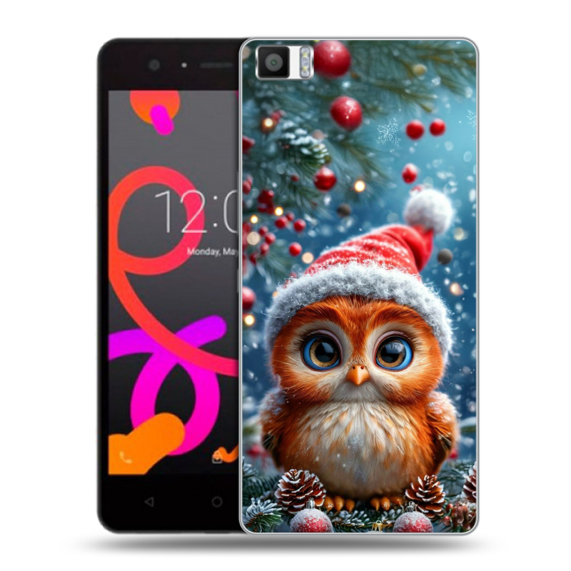 Силиконовый чехол на BQ Aquaris M5 с принтом Новый год Силиконовый чехол на BQ Aquaris M5 с принтом Новый год