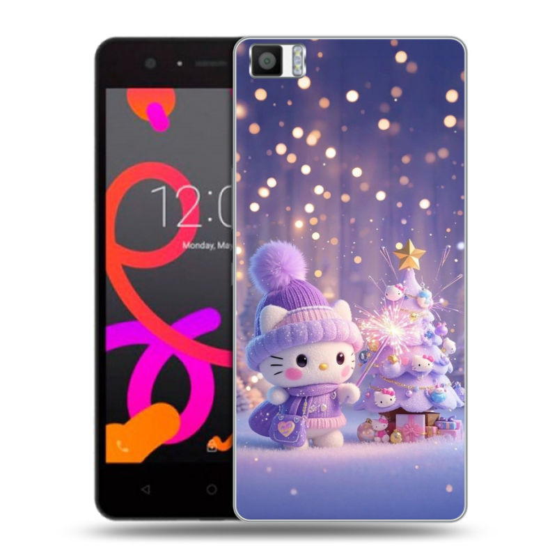 Силиконовый чехол на BQ Aquaris M5 с принтом Новый год Силиконовый чехол на BQ Aquaris M5 с принтом Новый год