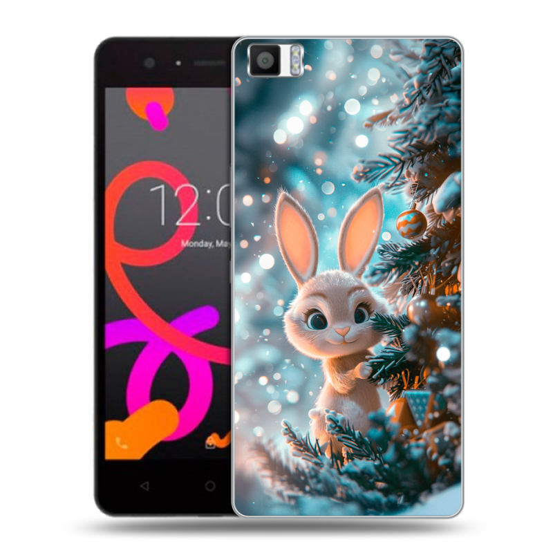 Силиконовый чехол на BQ Aquaris M5 с принтом Новый год Силиконовый чехол на BQ Aquaris M5 с принтом Новый год