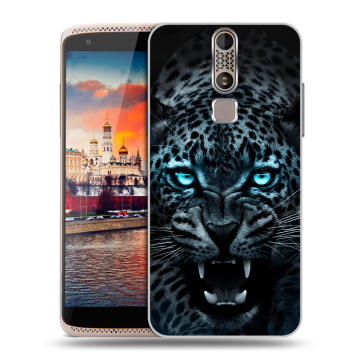 Пластиковый чехол на ZTE Axon Mini с принтом Темный леопард Пластиковый чехол на ZTE Axon Mini с принтом Темный леопард