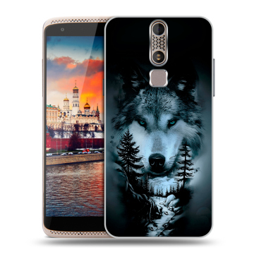 Пластиковый чехол на ZTE Axon Mini с принтом Лесной волк Пластиковый чехол на ZTE Axon Mini с принтом Лесной волк