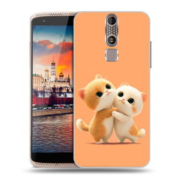 Пластиковый чехол на ZTE Axon Mini с принтом Милые котики