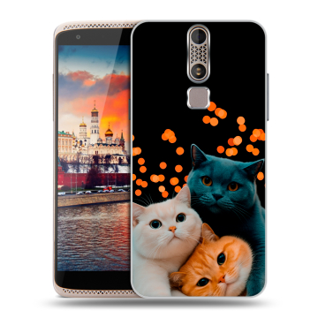 Пластиковый чехол на ZTE Axon Mini с принтом Кошки Пластиковый чехол на ZTE Axon Mini с принтом Кошки