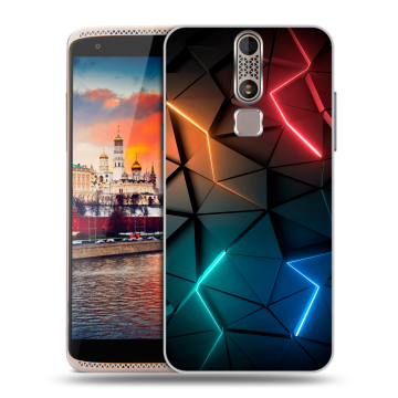 Пластиковый чехол на ZTE Axon Mini с принтом Абстракция неон Пластиковый чехол на ZTE Axon Mini с принтом Абстракция неон