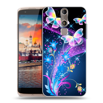 Пластиковый чехол на ZTE Axon Mini с принтом Бабочки Пластиковый чехол на ZTE Axon Mini с принтом Бабочки