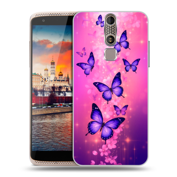 Пластиковый чехол на ZTE Axon Mini с принтом Бабочки Пластиковый чехол на ZTE Axon Mini с принтом Бабочки