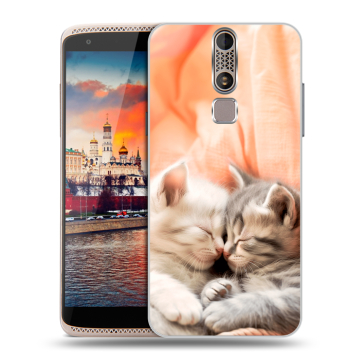 Пластиковый чехол на ZTE Axon Mini с принтом Котята