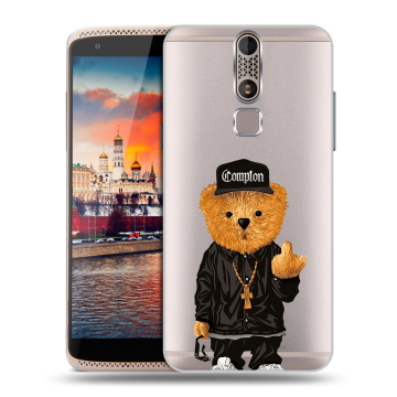Пластиковый чехол на ZTE Axon Mini с принтом Мишка
