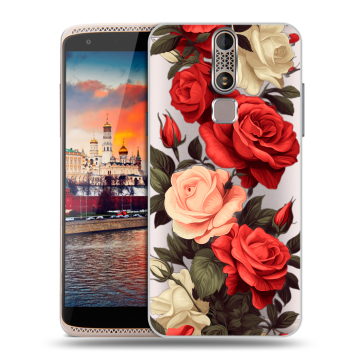 Пластиковый чехол на ZTE Axon Mini с принтом Розы