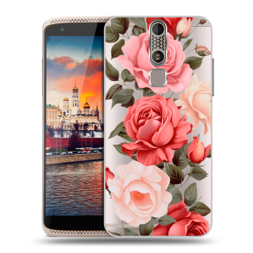 Пластиковый чехол на ZTE Axon Mini с принтом Розы