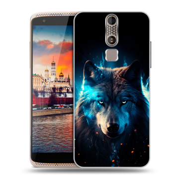 Пластиковый чехол на ZTE Axon Mini с принтом Волк ночной Пластиковый чехол на ZTE Axon Mini с принтом Волк ночной
