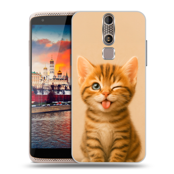 Пластиковый чехол на ZTE Axon Mini с принтом котенок