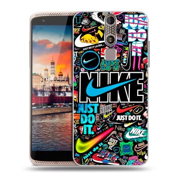 Пластиковый чехол на ZTE Axon Mini с принтом найк nike черный Пластиковый чехол на ZTE Axon Mini с принтом найк nike черный